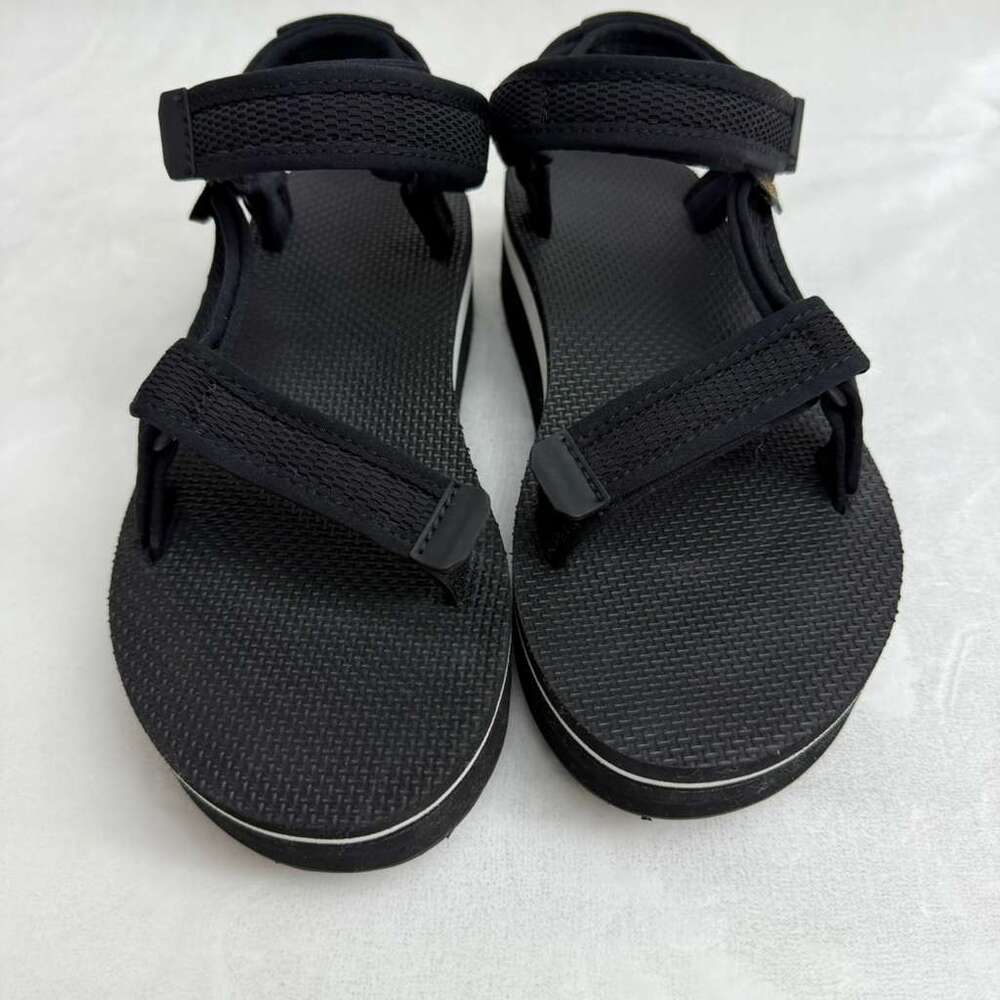 Teva Black Women's Flatform Universal Mesh Print Sz 8 - Picture 3 of 9